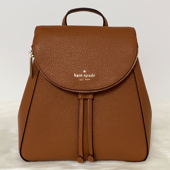 New💃Kate Spade leila flap backpack in Gingerbread - Picture 1 of 10